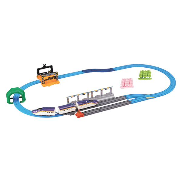 プラレール　連結！E8系つばさ&トミカ踏切セット