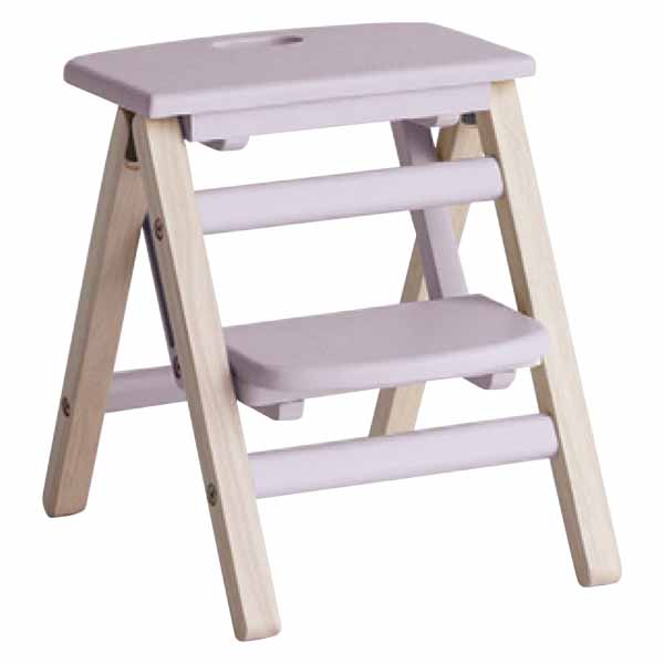 キッズ折り畳みステップ ラベンダーピンク