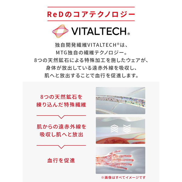 ReD　バイタルテックソックス　クルー丈　ブラック　23～25cm